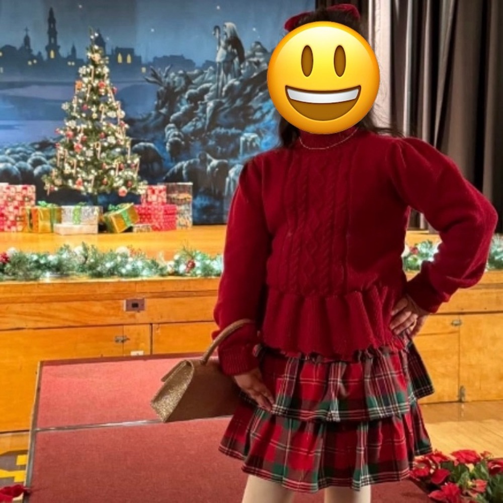 Janie and Jack Red and Green Kids Matching Set